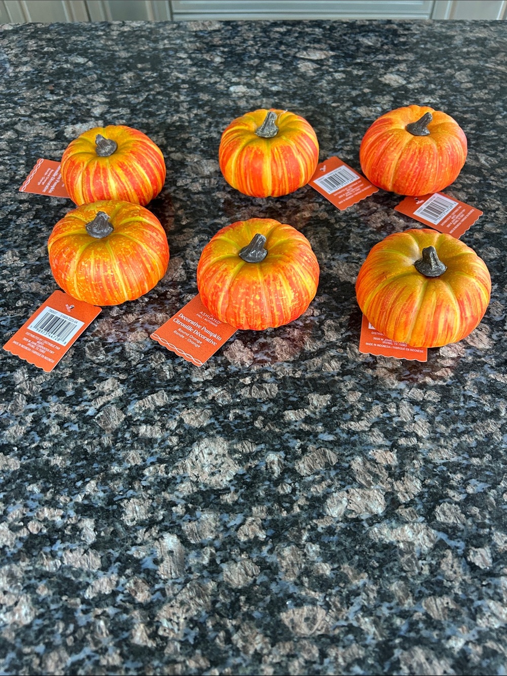 ASHLAND DECORATIVE PUMPKINS LOT OF 6 NWT